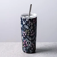 KSP Quench 'Flowers' Double Wall Tumbler with Straw 20oz.