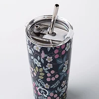 KSP Quench 'Flowers' Double Wall Tumbler with Straw 20oz.