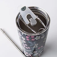 KSP Quench 'Flowers' Double Wall Tumbler with Straw 20oz.