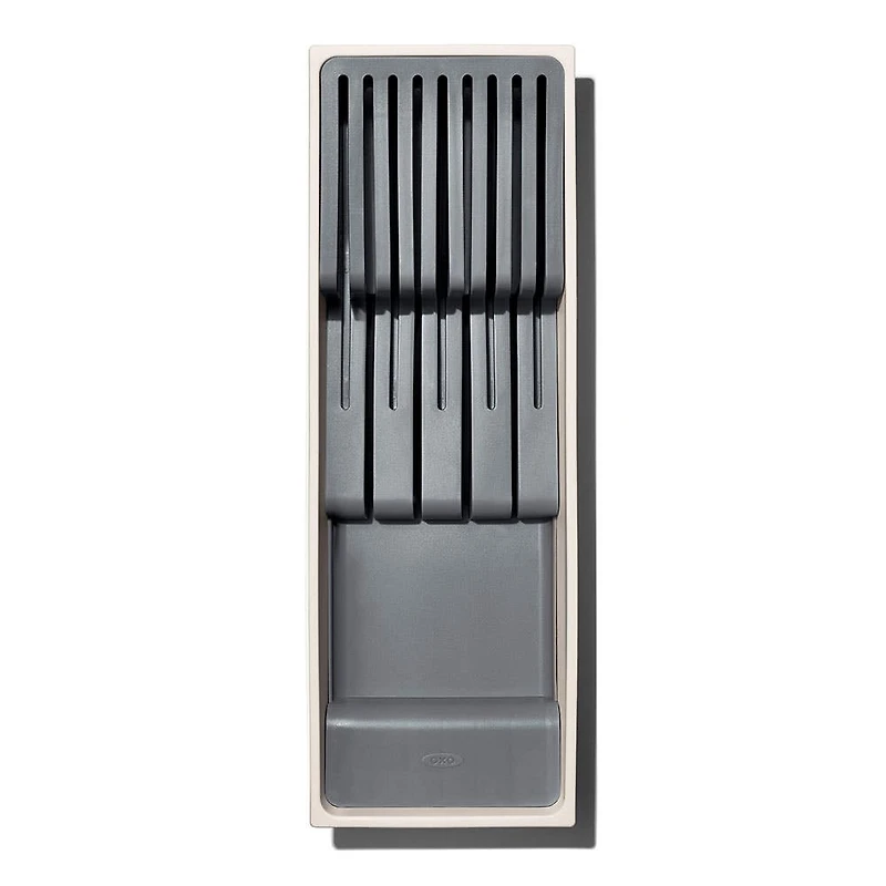 OXO Good Grips Compact Drawer Knife Organizer (White/Grey)