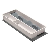 OXO Good Grips Compact Drawer Cutlery Organizer (White/Grey)