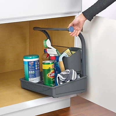 Polder Under Sink Storage Caddy & Organizer (Grey)