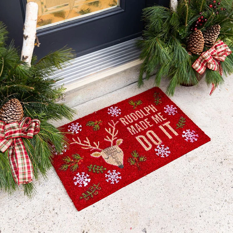 Harman Christmas 'Rudolph' Coir Doormat