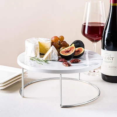 KSP Porcelain Marble Server Small 24cm dia. x 9.5cm h (Silver)