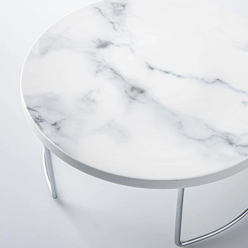 KSP Porcelain Marble Server Small 24cm dia. x 9.5cm h (Silver)