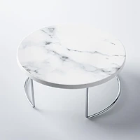 KSP Porcelain Marble Server Small 24cm dia. x 9.5cm h (Silver)