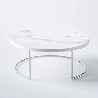KSP Porcelain Marble Server Small 24cm dia. x 9.5cm h (Silver)