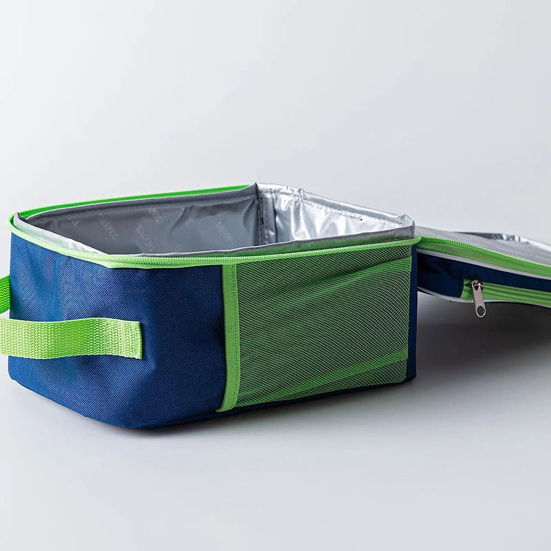 Thermos Icon Series 'Navy/Lime' Upright Lunch Bag