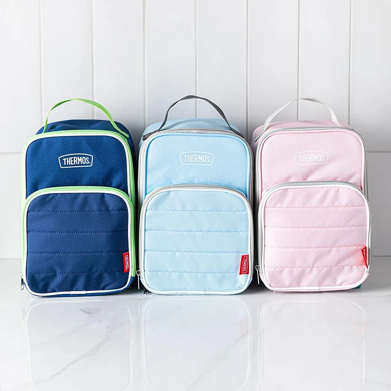 Thermos Icon Series 'Navy/Lime' Upright Lunch Bag