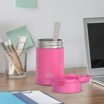 Thermos Thermal Food Storage Jar w/Spoon 16oz. (Neon Pink)