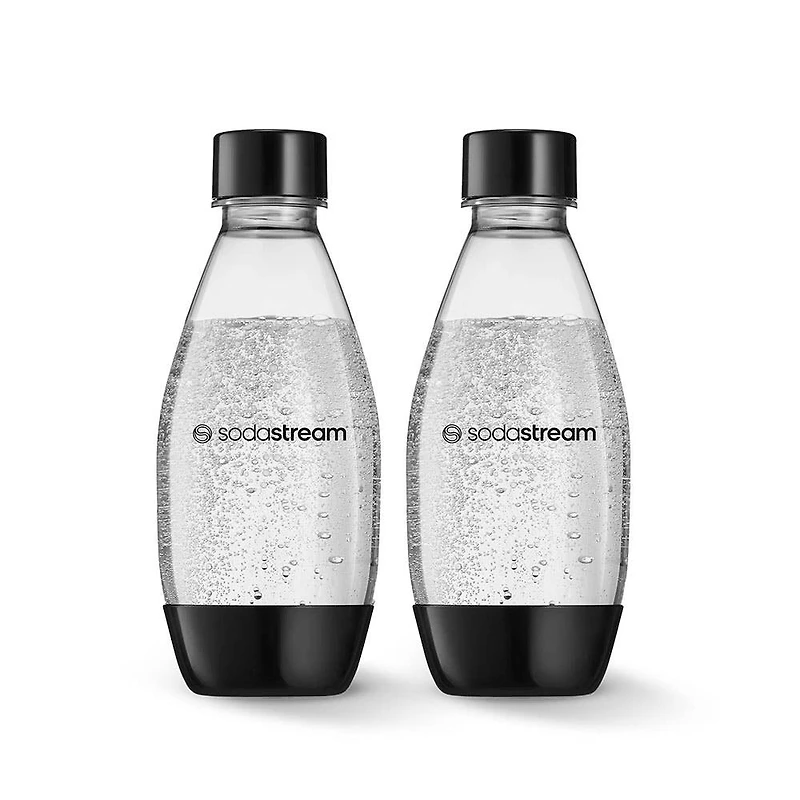 Sodastream Fuse2 Plastic Soda Bottle - Set of 2 (Clear/Black)