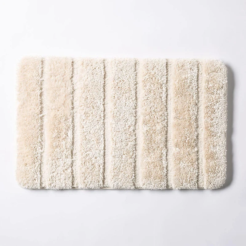 Harman Luxe Ribbed Memory Foam Bathmat - Cream
