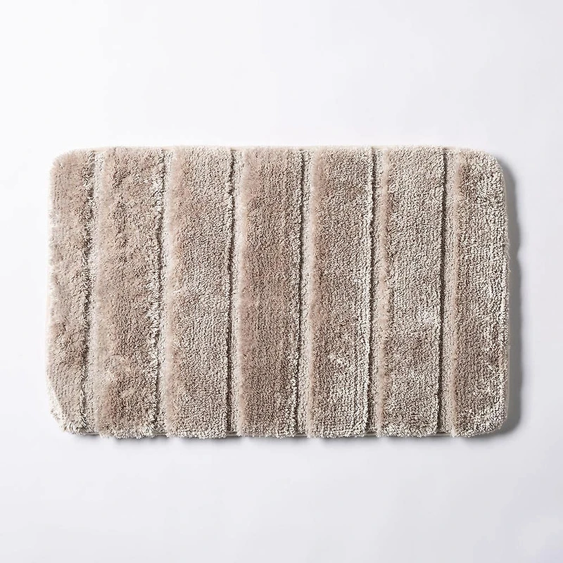 Harman Luxe Ribbed Memory Foam Bathmat - Taupe (20x32")