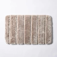 Harman Luxe Ribbed Memory Foam Bathmat - Taupe (20x32")