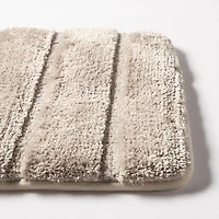 Harman Luxe Ribbed Memory Foam Bathmat - Taupe (20x32")