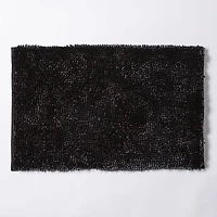 Harman Luxe Chenille Memory Foam Bathmat - Black (20x32")