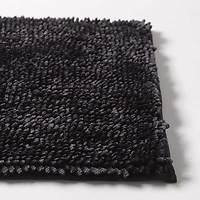 Harman Luxe Chenille Memory Foam Bathmat - Black (20x32")