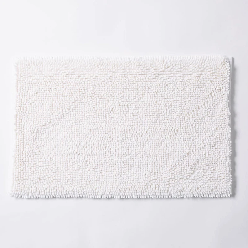 Harman Luxe Chenille Memory Foam Bathmat - White (20x32")