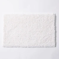 Harman Luxe Chenille Memory Foam Bathmat - White (20x32")