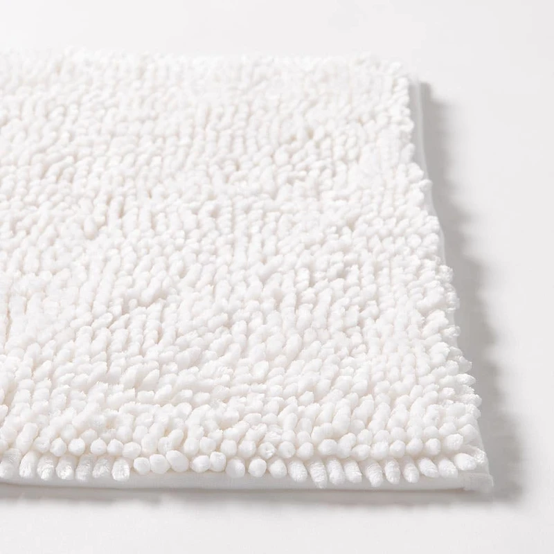 Harman Luxe Chenille Memory Foam Bathmat - White (20x32")
