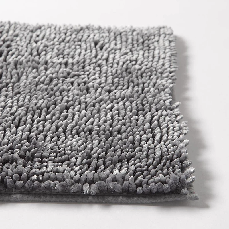 Harman Luxe Chenille Memory Foam Bathmat - Charcoal (20x32")