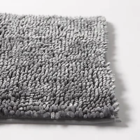 Harman Luxe Chenille Memory Foam Bathmat - Charcoal (20x32")