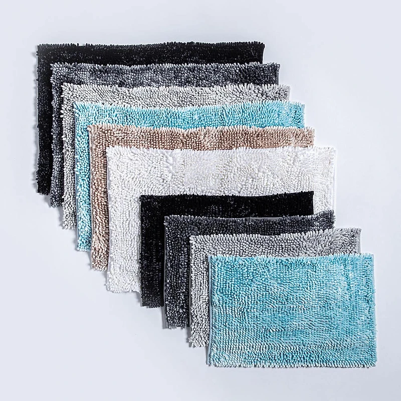 Harman Luxe Chenille Memory Foam Bathmat - Charcoal (20x32")