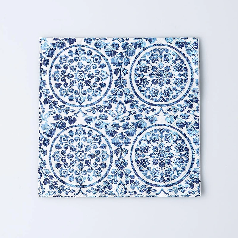 Harman 3-Ply 'Medallion' Paper Napkin - Set of 20 (Blue)