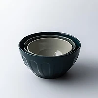 KSP Heirloom 'Faceted' Mixing Bowl - Set of 3 (Green)