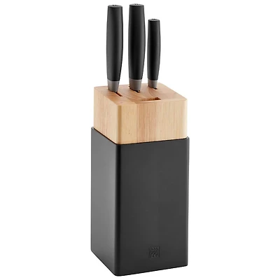 Zwilling Now Stainless Wood Knife Block Combo - Set of 4 (Black)