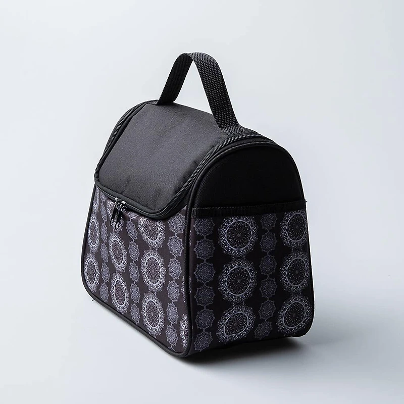 KSP Tote 'Lace' Insulated Lunch Bag (Black/White)