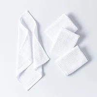 Harman Goods & Textiles Bar Mop Dish Cloth - Set of 4 (White)