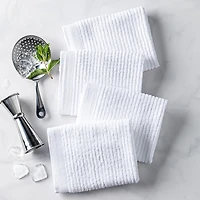 Harman Goods & Textiles Bar Mop Dish Cloth - Set of 4 (White)
