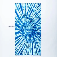 Waci Fast Drying 'Tie Dye' Microfiber Beach Towel (Blue/White)