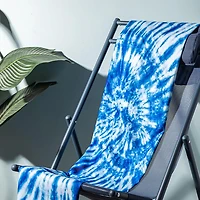 Waci Fast Drying 'Tie Dye' Microfiber Beach Towel (Blue/White)