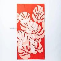 Waci Fast Drying 'Elephant Ears' Microfiber Beach Towel (Red/Beige)