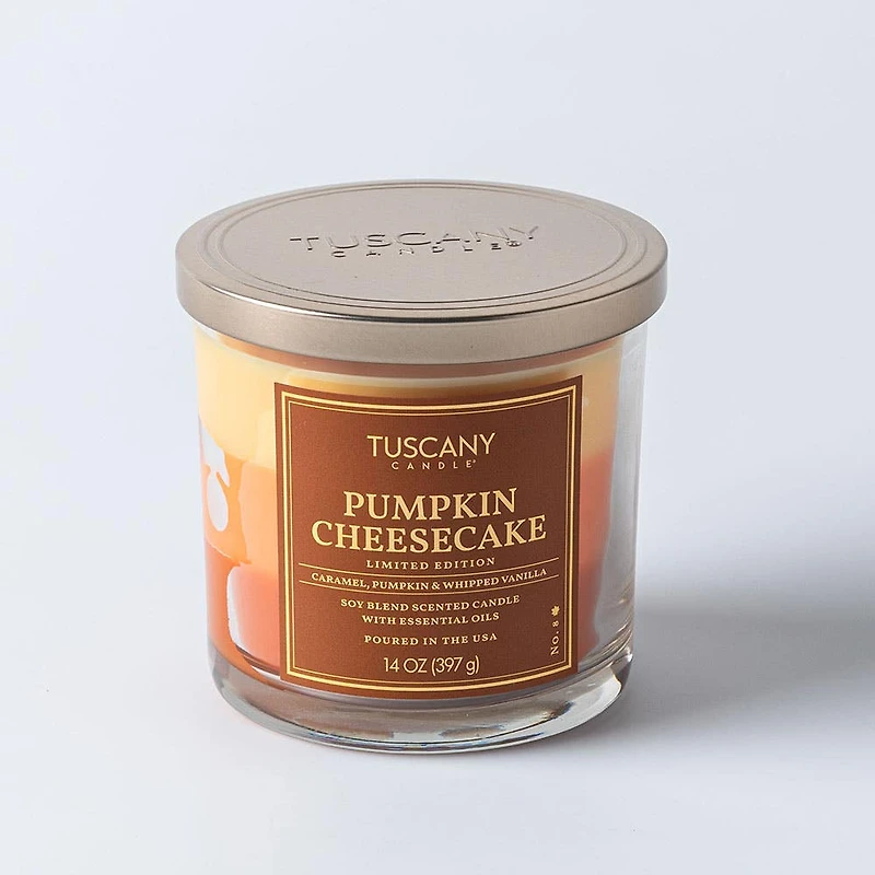 Empire Tuscany 3-Wick 'Pumpkin Cheesecake' Glass Jar Candle