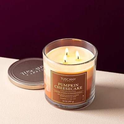 Empire Tuscany 3-Wick 'Pumpkin Cheesecake' Glass Jar Candle