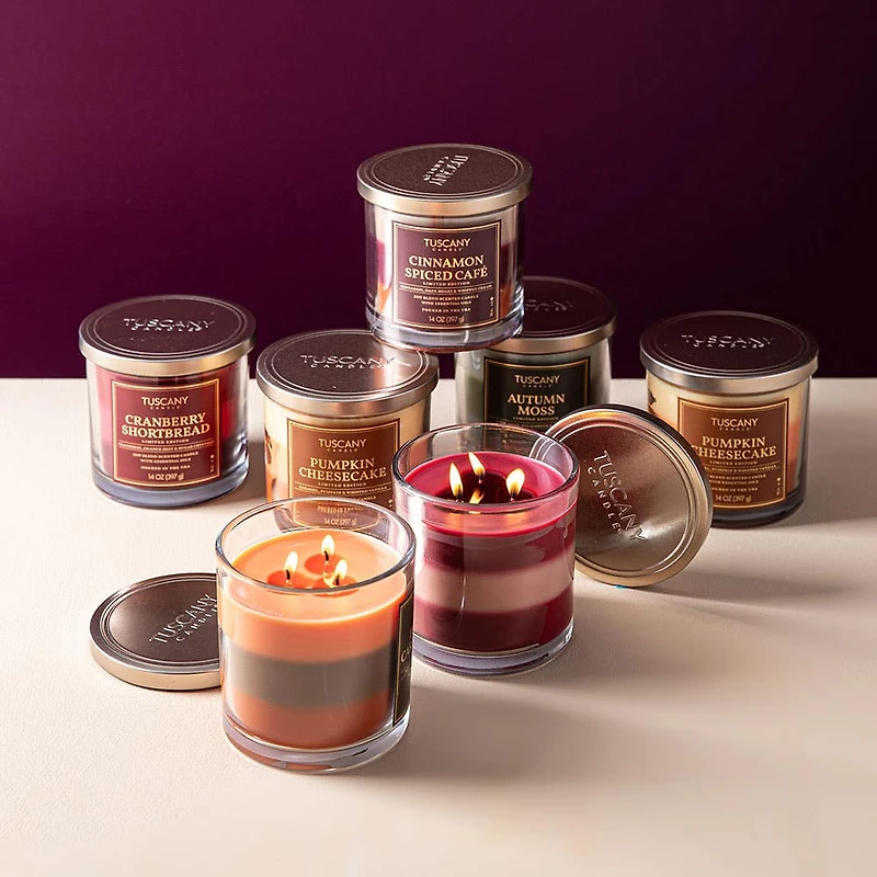 Empire Tuscany 3-Wick 'Cranberry Shortbread' Glass Jar Candle