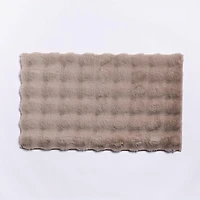 Harman Sculpted Fur Polyester Bathmat (Taupe