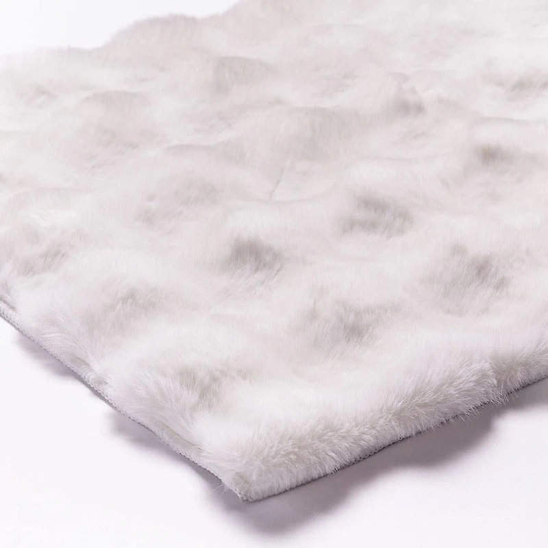 Harman Sculpted Fur Polyester Bathmat - Small (Cream)
