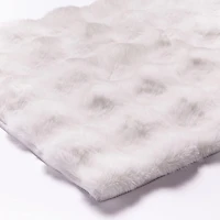 Harman Sculpted Fur Polyester Bathmat - Small (Cream)