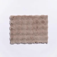Harman Sculpted Fur Polyester Bathmat Small (Taupe)