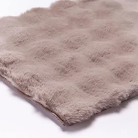 Harman Sculpted Fur Polyester Bathmat Small (Taupe)