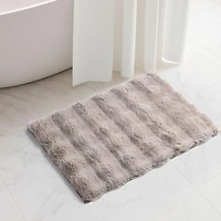 Harman Sculpted Fur Polyester Bathmat Small (Taupe)