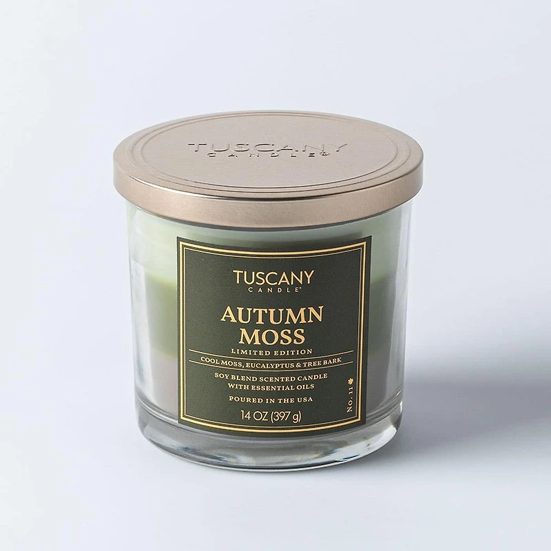 Empire Tuscany 3-Wick 'Autumn Moss' Glass Jar Candle