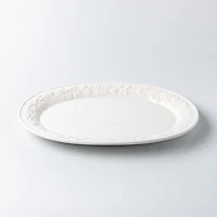 Gibson Home Fruitful Durastone Serving Platter 19" Oval (White)