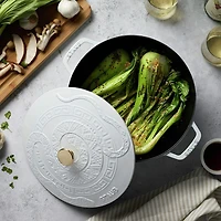 Staub France 'Year of The Snake' Cast Iron Round Cocotte (White)