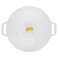 Staub France 'Year of The Snake' Cast Iron Round Cocotte (White)