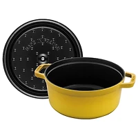 Staub France Cast Iron Round Cocotte (Citron)